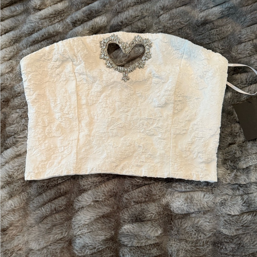 Lulu's White Bustier Top